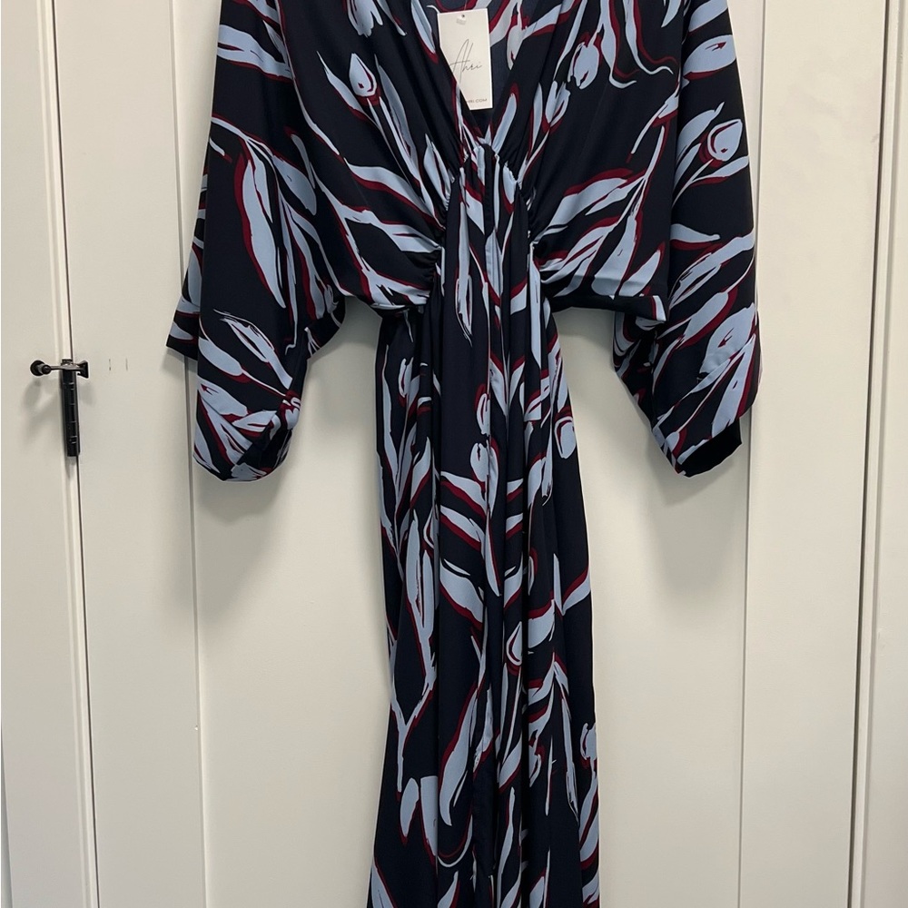Stylish Navy and White Maxi Dress - Picture 3 of 3